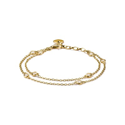 Bracelet Thomas Sabo en argent, plaqué or et oxyde de zirconium