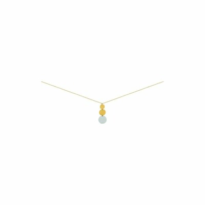 Collier en or jaune et or blanc