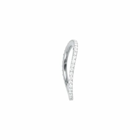 Ole Lynggaard Love Bands curved ring in yellow gold pavé-set with Diamonds