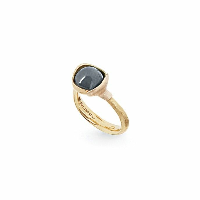 Ole Lynggaard Lotus ring, yellow gold, rose gold and moonstone