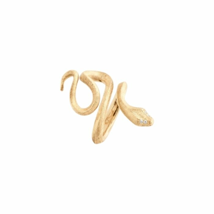 Ole Lynggaard medium Snakes ring in yellow gold and diamonds