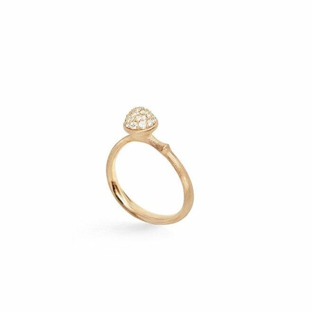 Ole Lynggaard Lotus ring in yellow gold and diamonds