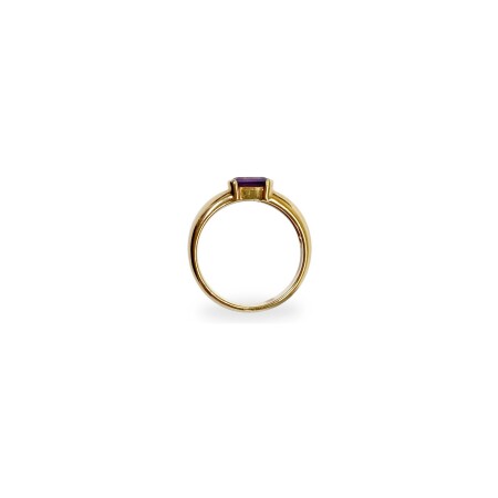 Bague Isabelle Barrier en or jaune et améthyste, taille 53