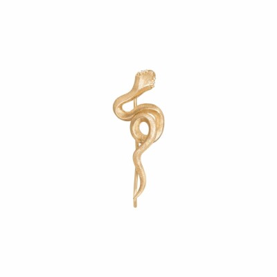 Ole Lynggaard Snake single earring in yellow gold and diamonds