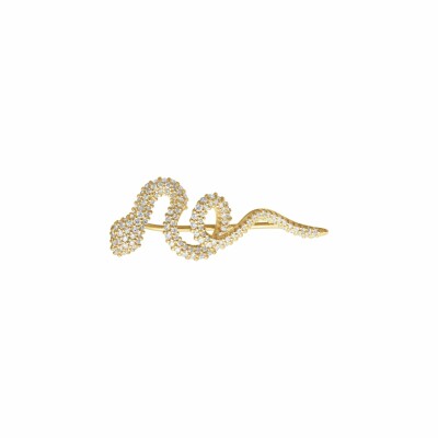 Mono Boucle d'oreille Ole Lynggaard Snakes pavé en or jaune et diamants