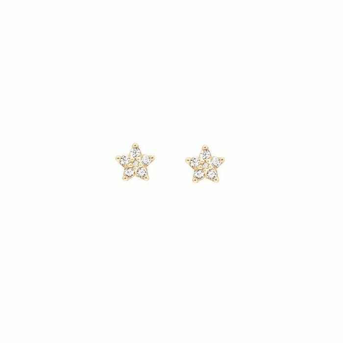 Ole Lynggaard Shooting Stars earrings in rose gold and 12 diamonds