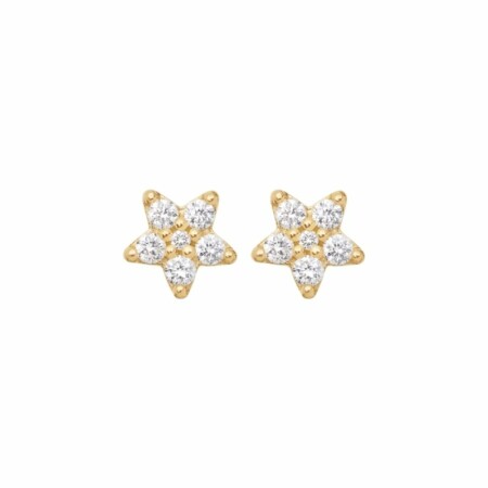 Ole Lynggaard Shooting Stars earrings in yellow gold and diamonds