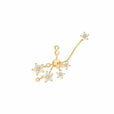 Ole Lynggaard Shooting Stars pendant for earrings, yellow gold and 33 Diamonds