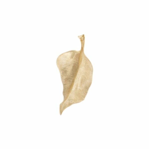 Pendentif Ole Lynggaard Leaves rond large en or jaune