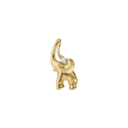 Ole Lynggaard Eléphant large pendant, yellow gold and diamonds