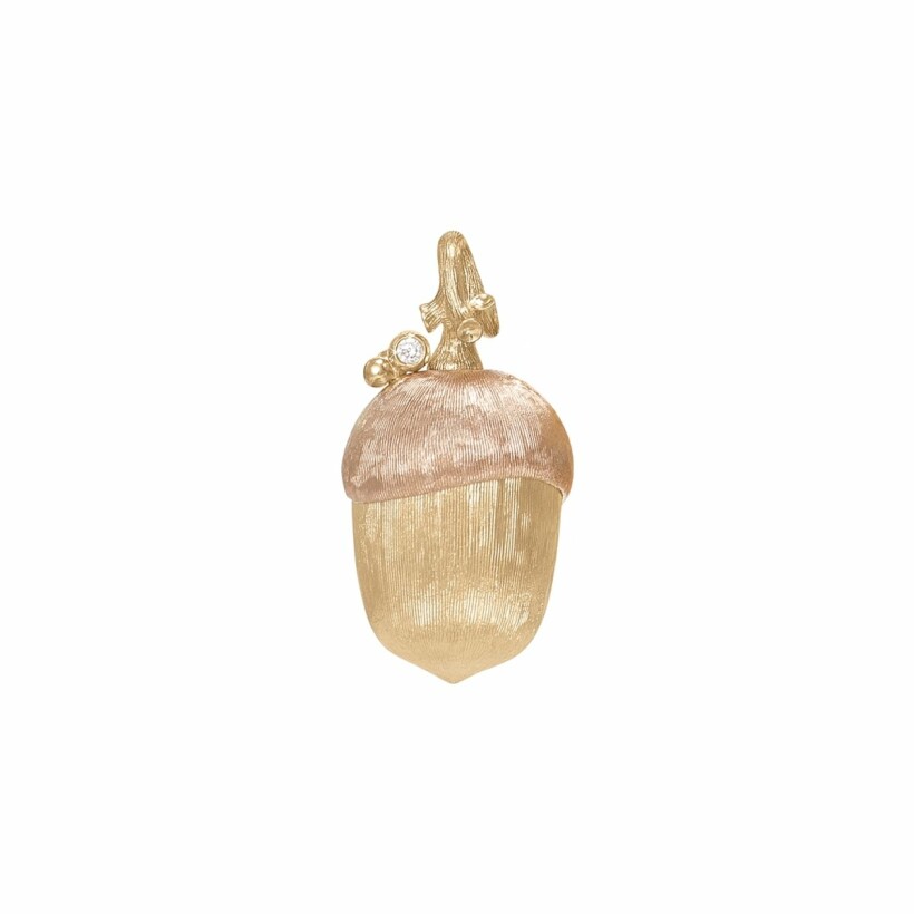 Ole Lynggaard Forest pendant in yellow gold, rose gold and diamond