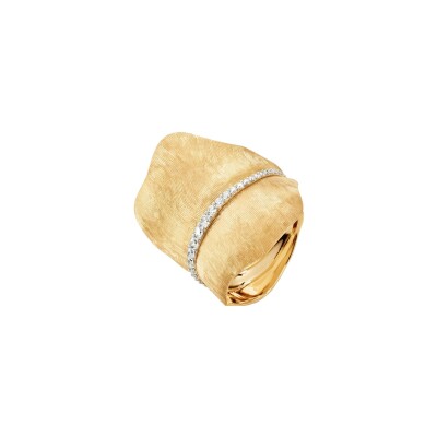 Ole Lynggaard Leaves ring, yellow gold and diamonds