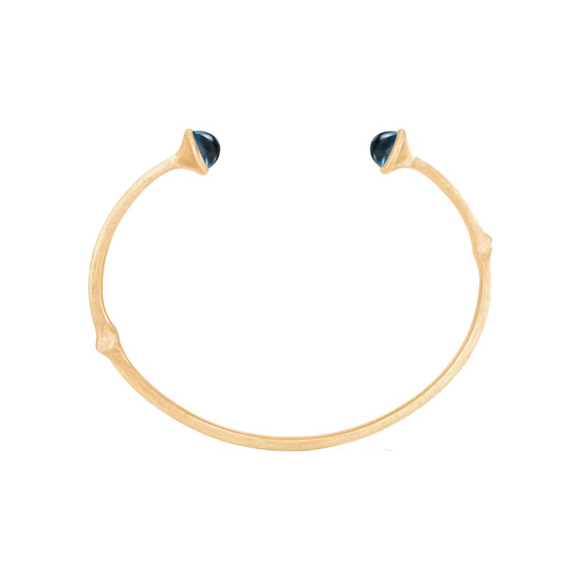 Ole Lynggaard Nature bracelet, yellow gold and Blue London topaze