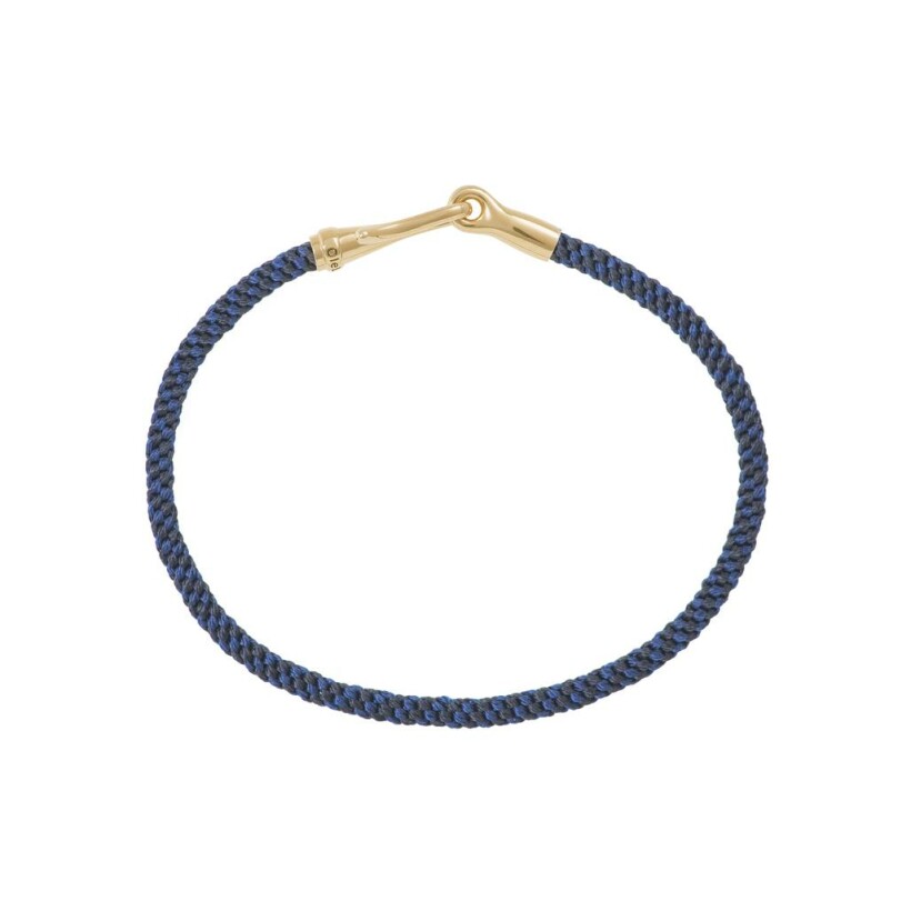Ole Lynggaard Life bracelet, yellow gold and textile