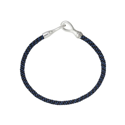 Bracelet Ole Lynggaard Life en argent poli et nylon, motif Midnight