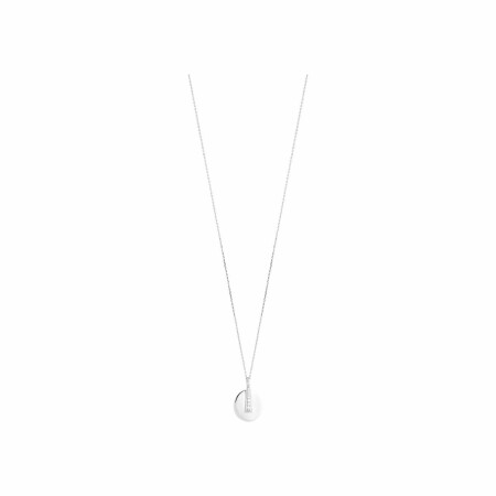 Collier en or blanc et oxydes de zirconium