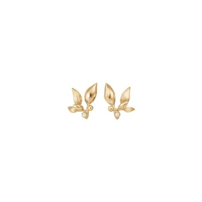 Boucles d'oreilles Ole Lynggaard Forest en or jaune et diamants