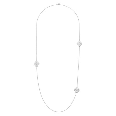 Collier sautoir Arthus Bertrand Enlacé 3 motifs argent rhodié