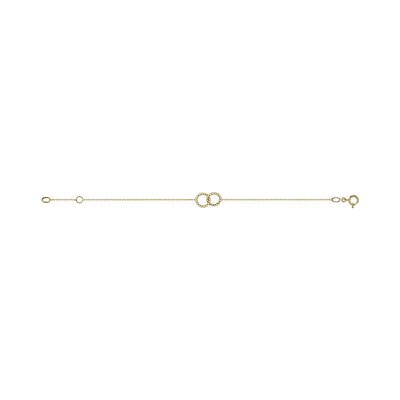 Bracelet en or jaune, 18cm
