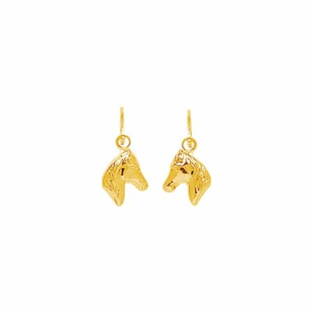 Boucles d'oreilles chevaux en or jaune