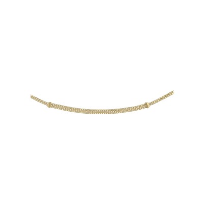 Collier maille forçat en or jaune, 45cm