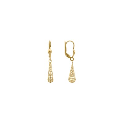 Boucles d'oreilles goutte en or jaune