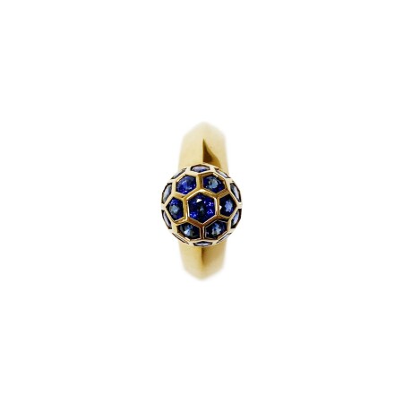 Bague Isabelle Barrier en or jaune et saphir, taille 53