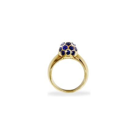 Bague Isabelle Barrier en or jaune et saphir, taille 53