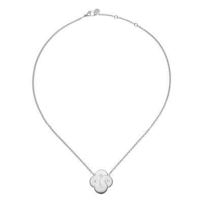 Collier Arthus Bertrand Enlacé 1 motif sur chaîne forçat argent rhodié