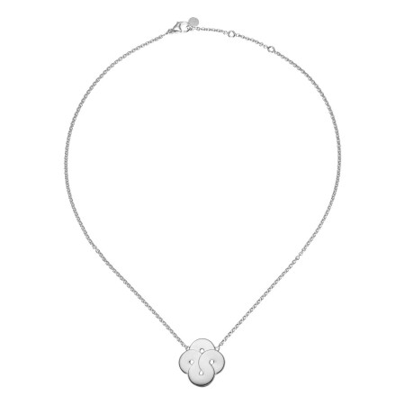 Collier Arthus Bertrand Enlacé 1 motif sur chaîne forçat argent rhodié