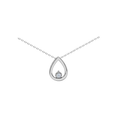 Collier en or blanc et diamant, 45cm