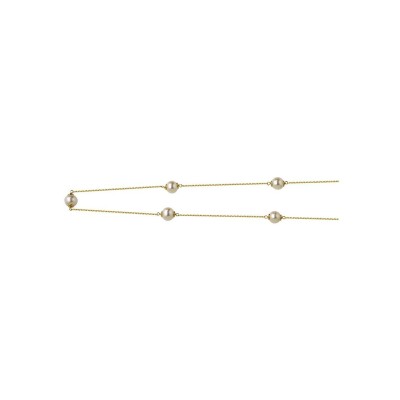 Collier en or jaune et perle de culture d'eau douce, 45cm