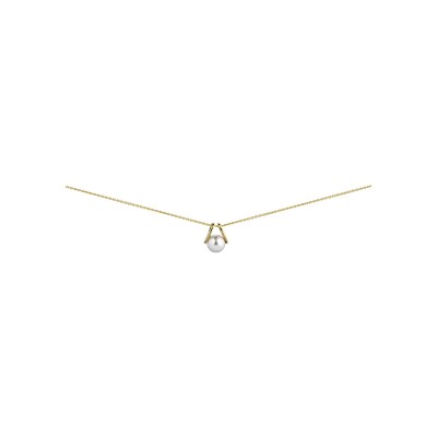 Collier en or jaune et perle de culture d'eau douce, 45cm
