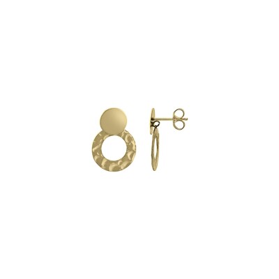Boucles d'oreilles finition satinée en or jaune