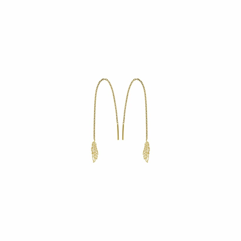 Boucles d'oreilles pendantes en or jaune