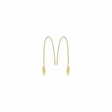 Boucles d'oreilles pendantes en or jaune