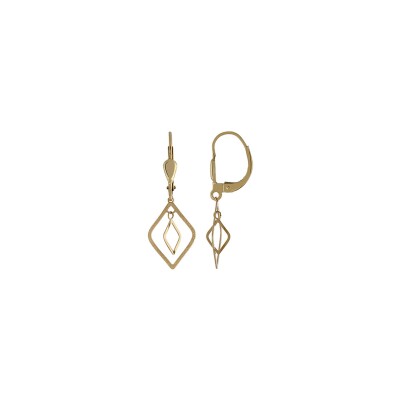 Boucles d'oreilles losange en or jaune
