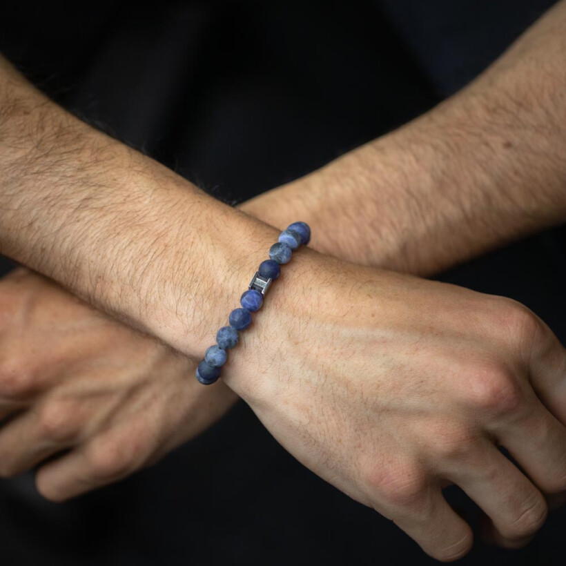 Bracelet Gemini Classics en acier et sodalite