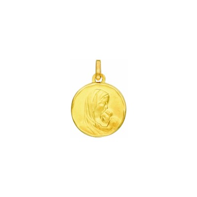Médaille Vierge à l'Enfant en or jaune