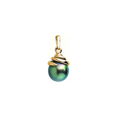 Pendentif en or jaune et perle de culture de Tahiti