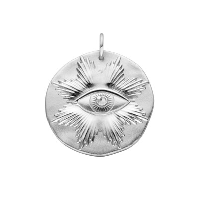 Médaille Arthus Bertrand Oeil 25mm argent rhodié