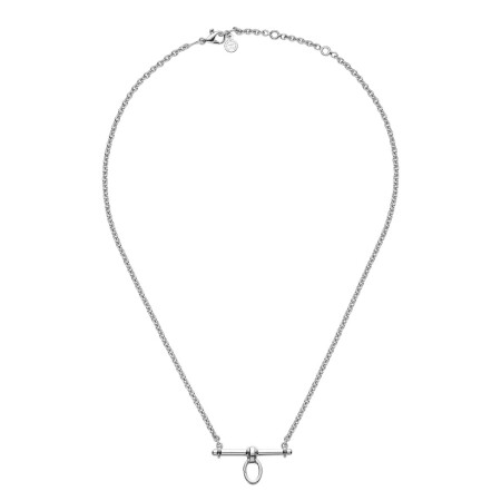 Collier trapèze PM Arthus Bertrand anneau ouvrant argent rhodié (38/40/42)