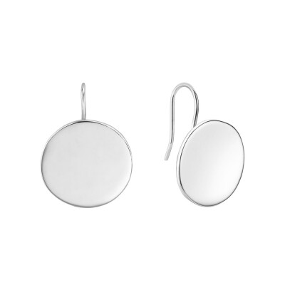 Boucles d'oreilles Arthus Bertrand dormeuses Eclat PM argent rhodié