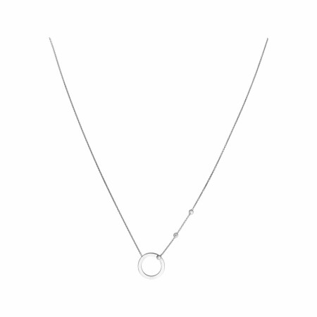 Collier cercle en or blanc et oxydes de zirconium