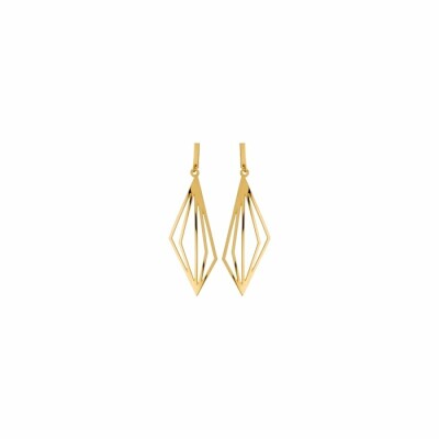 Boucles d'oreilles losange ajouré en or jaune