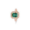 Bague San Marco en or rose, tourmaline verte et diamants