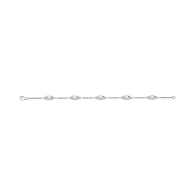 Bracelet en argent rhodié