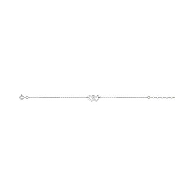 Bracelet en argent rhodié