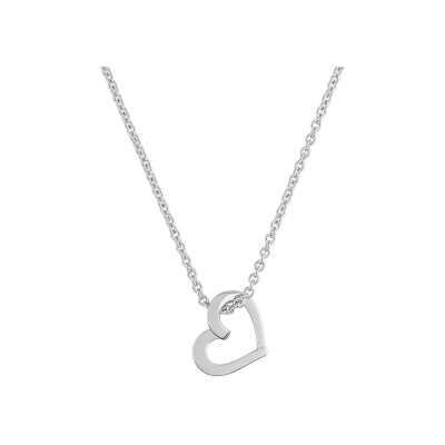 Collier en argent rhodié