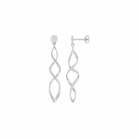 Boucles d'oreilles en argent rhodié